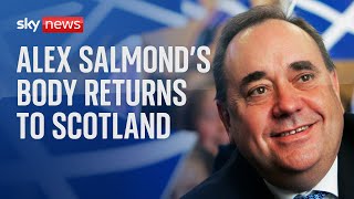 Alex Salmonds body returns to Scotland after death in North Macedonia [upl. by Dweck]