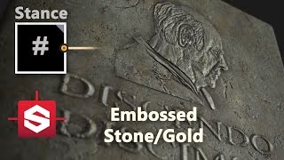 Embossed Rock  Gold  Substance Designer Material Breakdown [upl. by Ellesor]