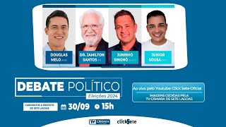 DEBATE COM OS CANDIDATOS A PREFEITURA DE SETE LAGOAS AO VIVO I DIA 3009 Ã€S 15H [upl. by Dygal]