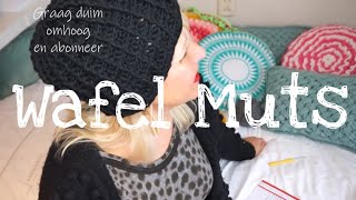 iedereenkanhaken CROCHET WAFEL TUTORIALhaken muts WAFFLESTITCHRELIEFSTOKJES fashion [upl. by Nosahc813]