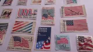 Vintage American Postal Flag Stamps [upl. by Aurie934]