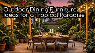 Outdoor Dining Furniture Ideas for a Tropical Paradise home design outdoors interiordesign [upl. by Bubb850]