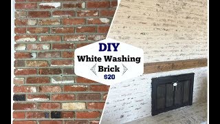 HOW TO WHITEWASH BRICK \\ MORTAR WASH TECHNIQUE 20 [upl. by Nayrb328]