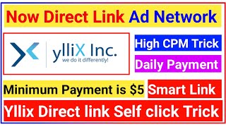 Yllix Direct link Earning Tricks  yllix ads review  yllix ads payment proof [upl. by Ylrehc]