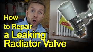 HOW TO REPAIR A LEAKING RADIATOR VALVE  Plumbing Tips [upl. by Akirdnwahs]