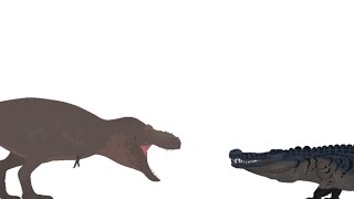 Deinosuchus Vs Tyrannosaurus Rex  Sticknodes [upl. by Judson]