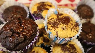 Eiweißmuffins schnell gemacht  ProteinSchokoMuffins  ProteinBlaubeerMuffins [upl. by Tertius229]