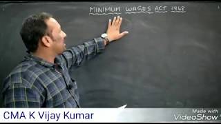 CMA Inter Law Minimum wages act [upl. by Fernande551]