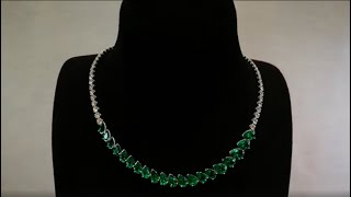 Old World Muzo Colombian Emerald Necklace at 1048 carats by Kat Florence KF08027 [upl. by Suoicserp798]