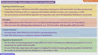 Dematerialisation Depository Participants and Depositories CBSE Class 12 Business Studies [upl. by Perot831]