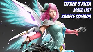 Tekken 8 Alisa move list and sample combos  prerelease version [upl. by Ylatfen588]