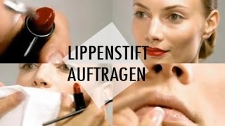 Schminkschule  Mund  Lippenstift auftragen  Brigittede [upl. by Eamaj380]