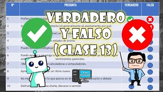 ❌❌❌❌VERDADERO Y FALSO EN POWER POINT  CLASE 13  2 Y 3 AÑO✔️✔️✔️✔️ [upl. by Asum917]