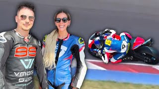 con JORGE LORENZO gomito a TERRA a MISANO ❤️🔥 [upl. by Breh]