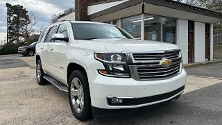 2015 Chevy Tahoe LTZ 4WD White Diamond Tricoat  Virtual Walk Around [upl. by Aisnetroh]