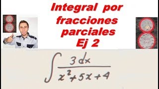 Integral por fracciones por parciales Caso 1 Ejemplo 2 [upl. by Means]