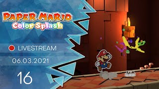 Paper Mario Color Splash LivestreamBlind  16  Spaß im Karmesinturm [upl. by Web]