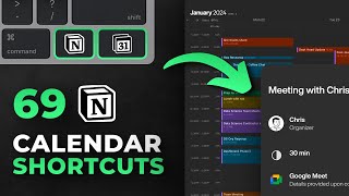 How To Work Faster With These 69 Notion Calendar Keyboard Shortcuts [upl. by Artemahs882]