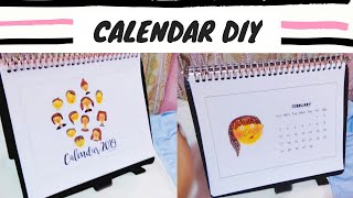 Easy Desk Printable Calendar DIY How to Make Calendar at Home [upl. by Bergman]