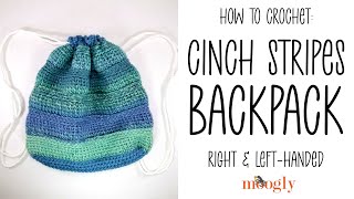 How to Crochet Cinch Stripes Backpack Right Handed [upl. by Roche]