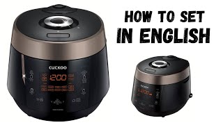 CUCKOO RICE COOKER  SET VOICE GUIDE TUTORIAL [upl. by Monie532]