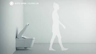 TOTO WASHLET Selfopening and closing Toilet Lid [upl. by Lurleen969]