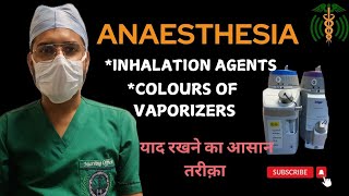 ANAESTHESIA ISOFLURANCESEVOFLURANCE INHALATION AGENTS amp COLOUR CODING [upl. by Thornton411]