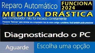 Resolvido  Reparo Automático no Windows 11 e 10 em 2024  Medida Drástica   Diagnosticando PC [upl. by Adur]