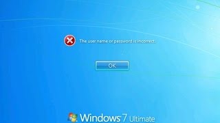 Solución del Error de Inicio Windows 7 El Usuario o contraseña es incorrecto [upl. by Alyakem]