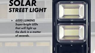 60w Solar Street Light 6000 Lumen [upl. by Glynda]