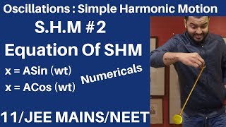 Oscillations  SHM 02  Equation for Simple Harmonic Motion  SHM EquationJEE MAINSNEET [upl. by Ennayllek23]