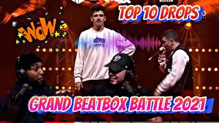 TOP 10 DROPS 😱 Solo  GRAND BEATBOX BATTLE 2021 WORLD LEAGUE  TMG REACTS [upl. by Kingsly]