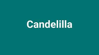 Candelilla Meaning and Pronunciation [upl. by Diane-Marie23]