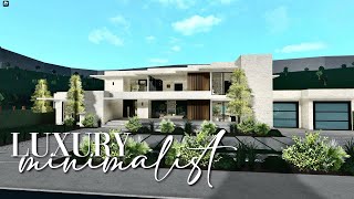 Bloxburg Luxury Minimalist Modern Home  No Large Plot  No Transform Plus  House Build [upl. by Moises]