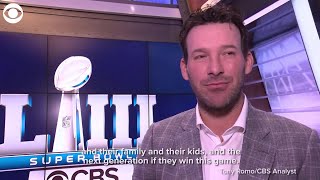 WEB EXTRA Romo and Nantz on the Super Bowl [upl. by Esimaj]