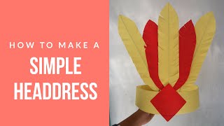 HOW TO MAKE A SIMPLE HEADDRESS [upl. by Milicent965]