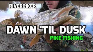 River pike lure session  dawn til dusk video 73 [upl. by Junko714]