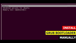 How to install grub bootloader manually [upl. by Turino]