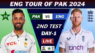 PAKISTAN vs ENGLAND 2nd TEST MATCH LIVE SCORES  PAK vs ENG LIVE MATCH [upl. by Abbate]