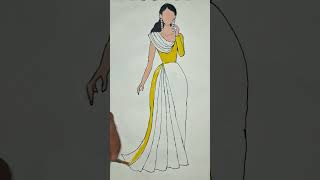 Fancy dress 👗 fancydress butterfly shortvideo drawing art viralvideo [upl. by Olim]