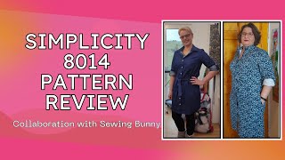 Collaboration with Michelle Sewing Bunny Denim style dress Simplicity 8014 [upl. by Arbmik493]