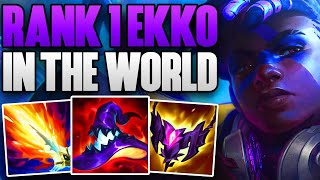 RANK 1 EKKO IN THE WORLD FULL JUNGLE GAMEPLAY  CHALLENGER JUNGLE EKKO  Patch 1412 S14 [upl. by Eiliab948]