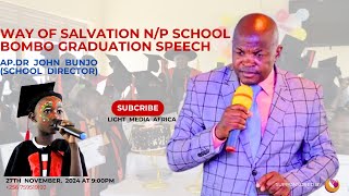 AP JOHN BUNJOS SPEECH ON WAY OF SALVATION NP SCHOOL BOMBO [upl. by Juliane619]