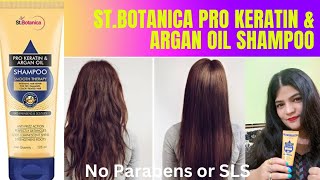 StBotanica Pro Keratin amp Argan Oil Shampoo Review रुखे सुखे बेजान colour बालों के लिए शैम्पू [upl. by Zasuwa807]