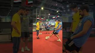 The Flinch Challenge ⚽️football skills challenge soccer funny viralvideo shorts [upl. by Ennis]