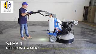 How to polish concrete floors in 3 steps  fast video [upl. by Naenaj]