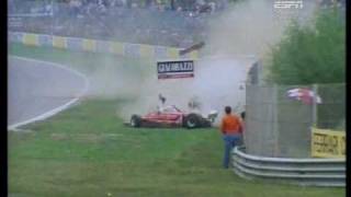 Jody Scheckter crashes hard at Imola [upl. by Ssor]