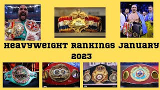 Heavyweight Boxing Rankings  WBA WBC WBO IBF January 2023  Review 🎙🥊 [upl. by Leilah447]