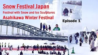 Snow Festival Japan Episode 1  Winter festival  Festival with snow and ice sculptures [upl. by Rolyak125]