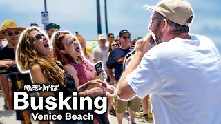 My Favorite New Word  Harry Mack Busking in Venice Beach [upl. by Euqinom]